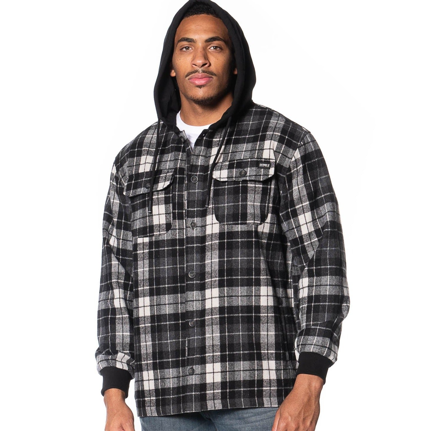 Plaid Wool Hooded Jacket