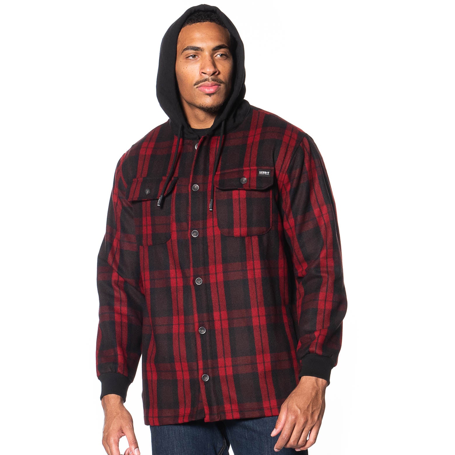 Plaid Wool Hooded Jacket