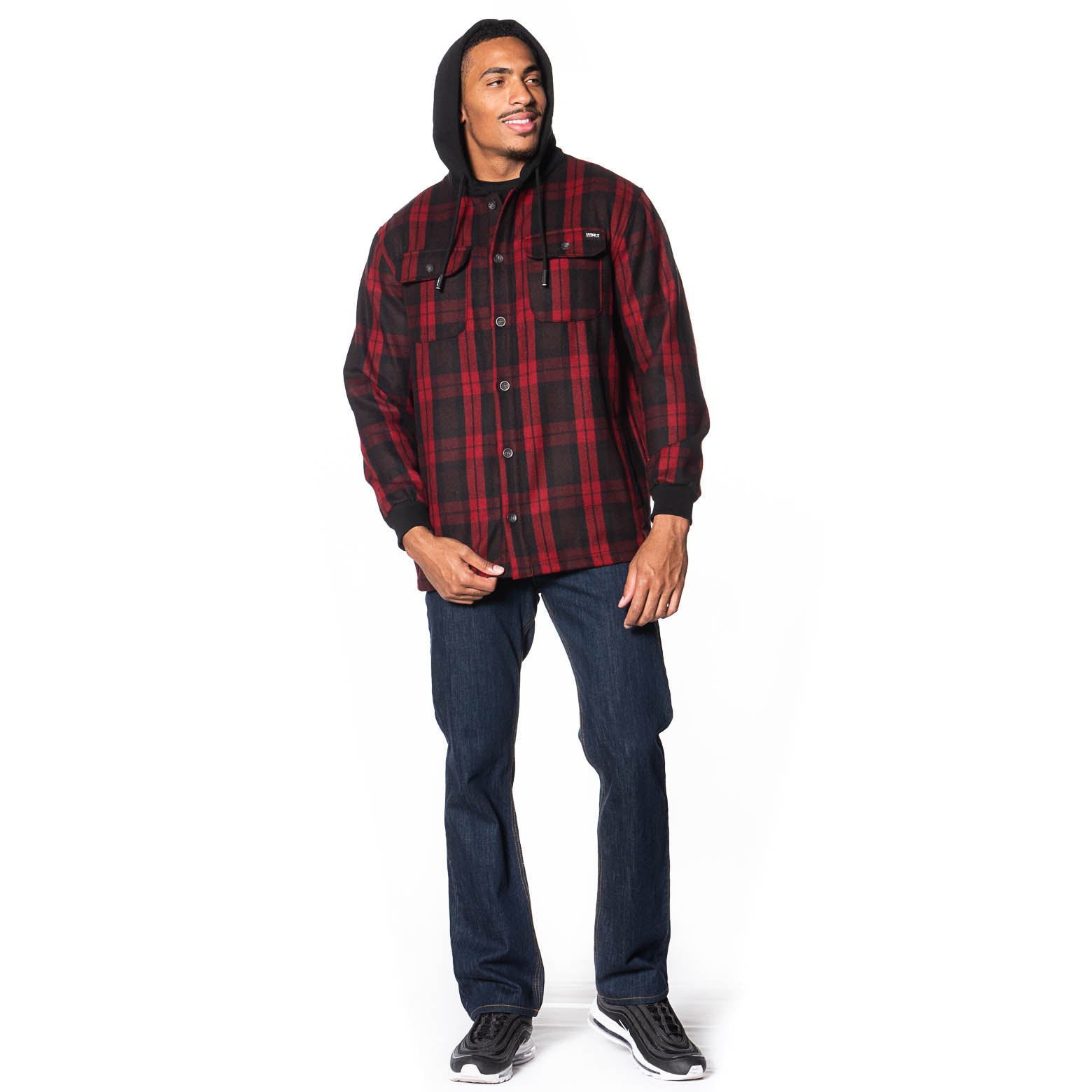 Plaid Wool Hooded Jacket