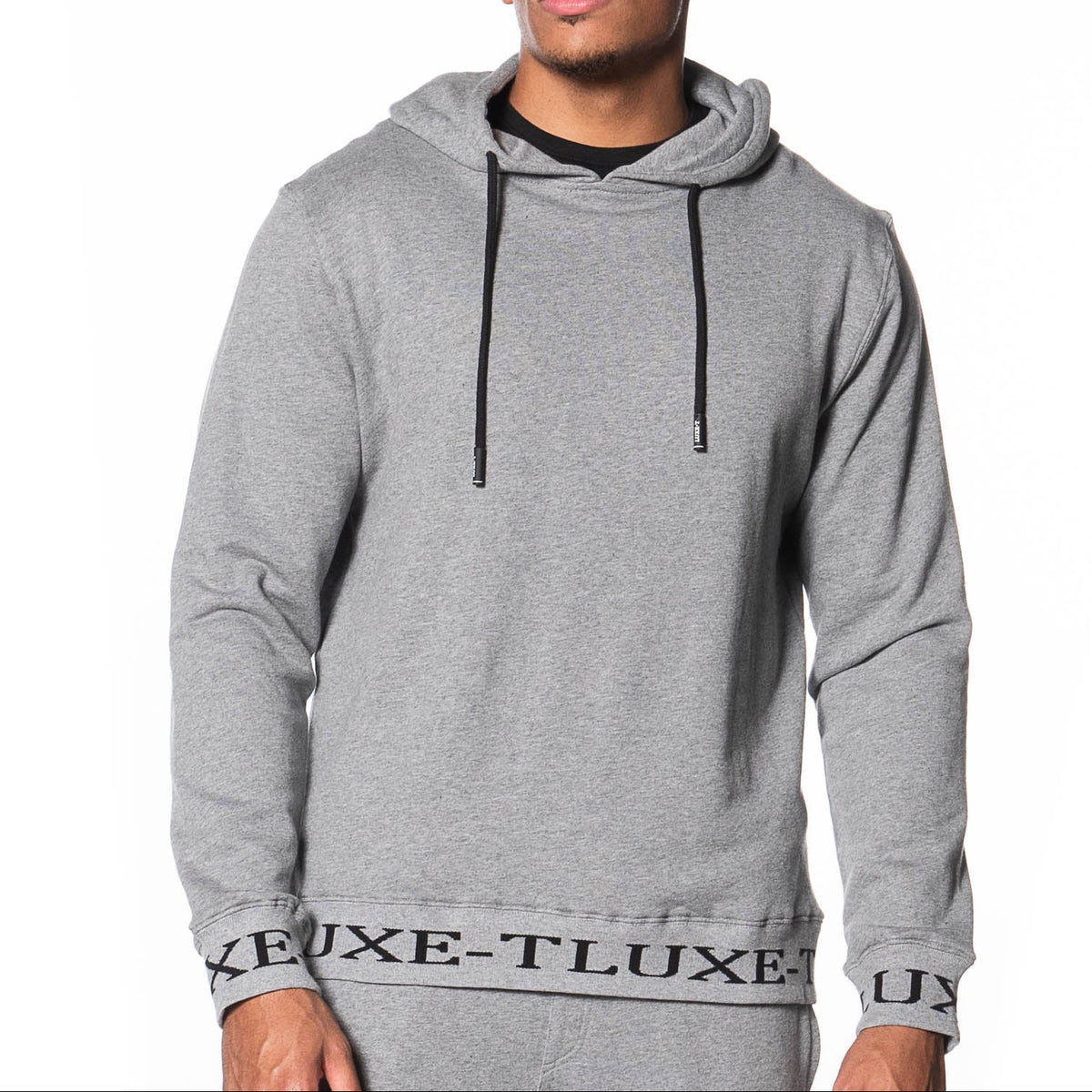 Logo Rib French Terry Pullover Hoodie