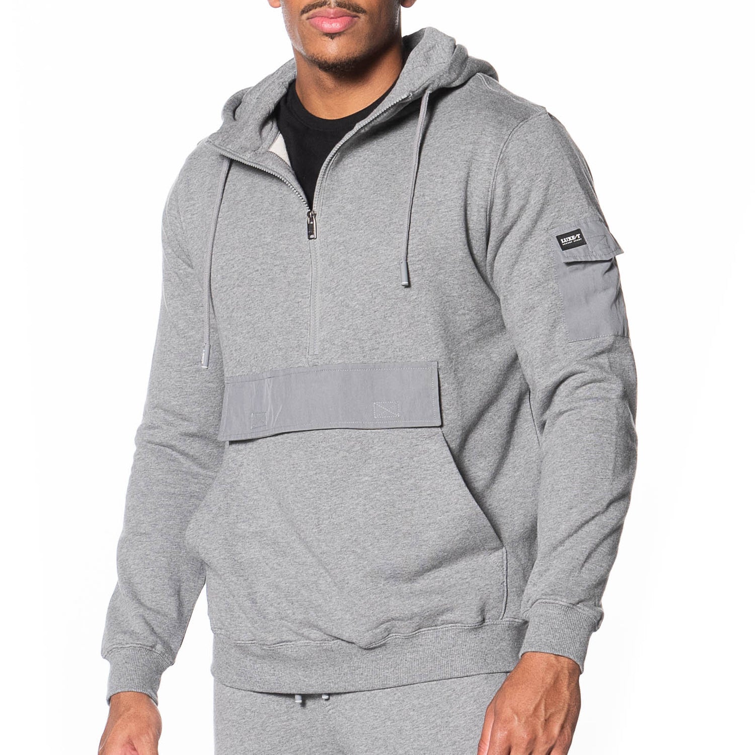 Cargo 1/2 Zip Pullover Hoodie