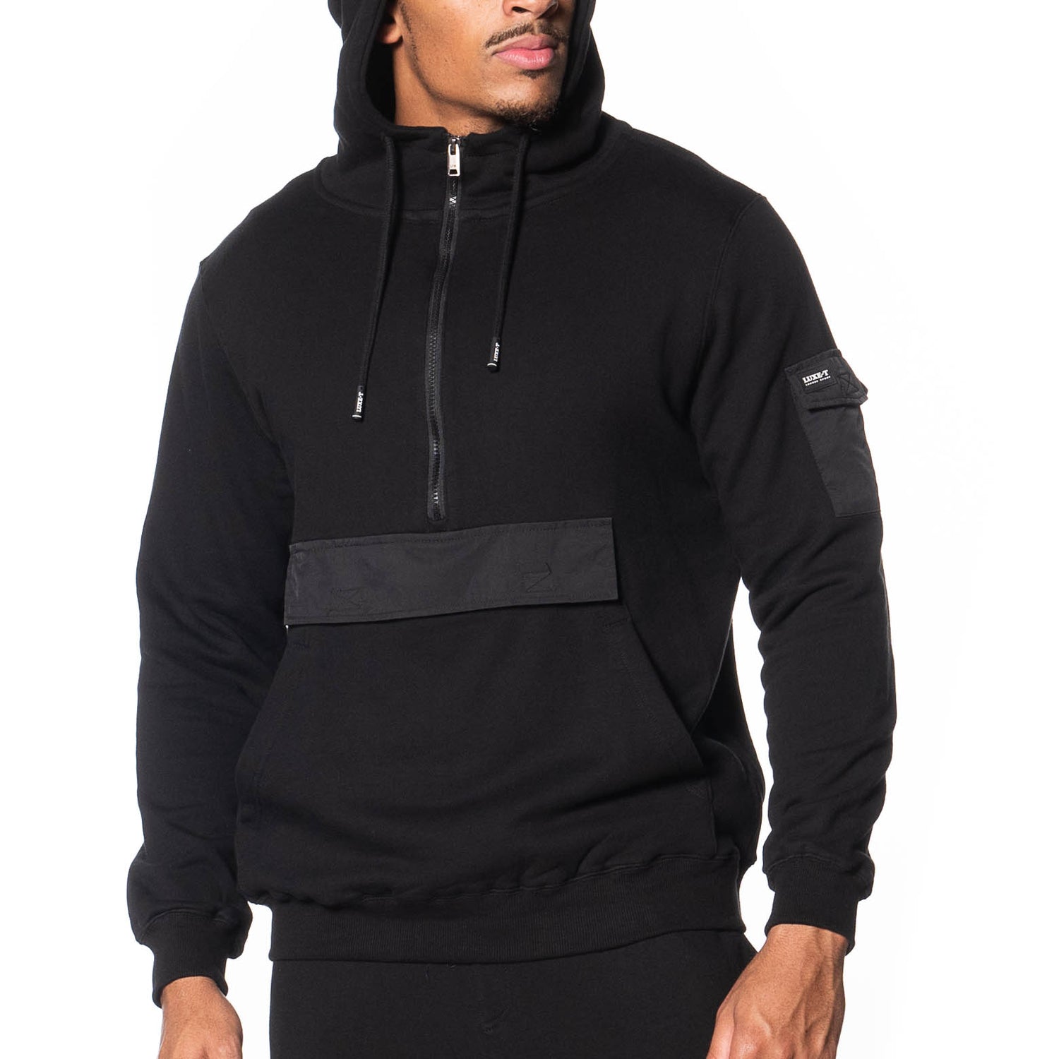 Cargo 1/2 Zip Pullover Hoodie
