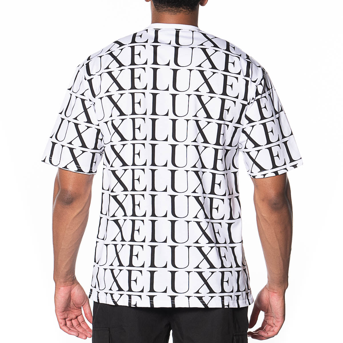 Louis Vuitton Men's White Cotton Allover Logos Printed T-Shirt