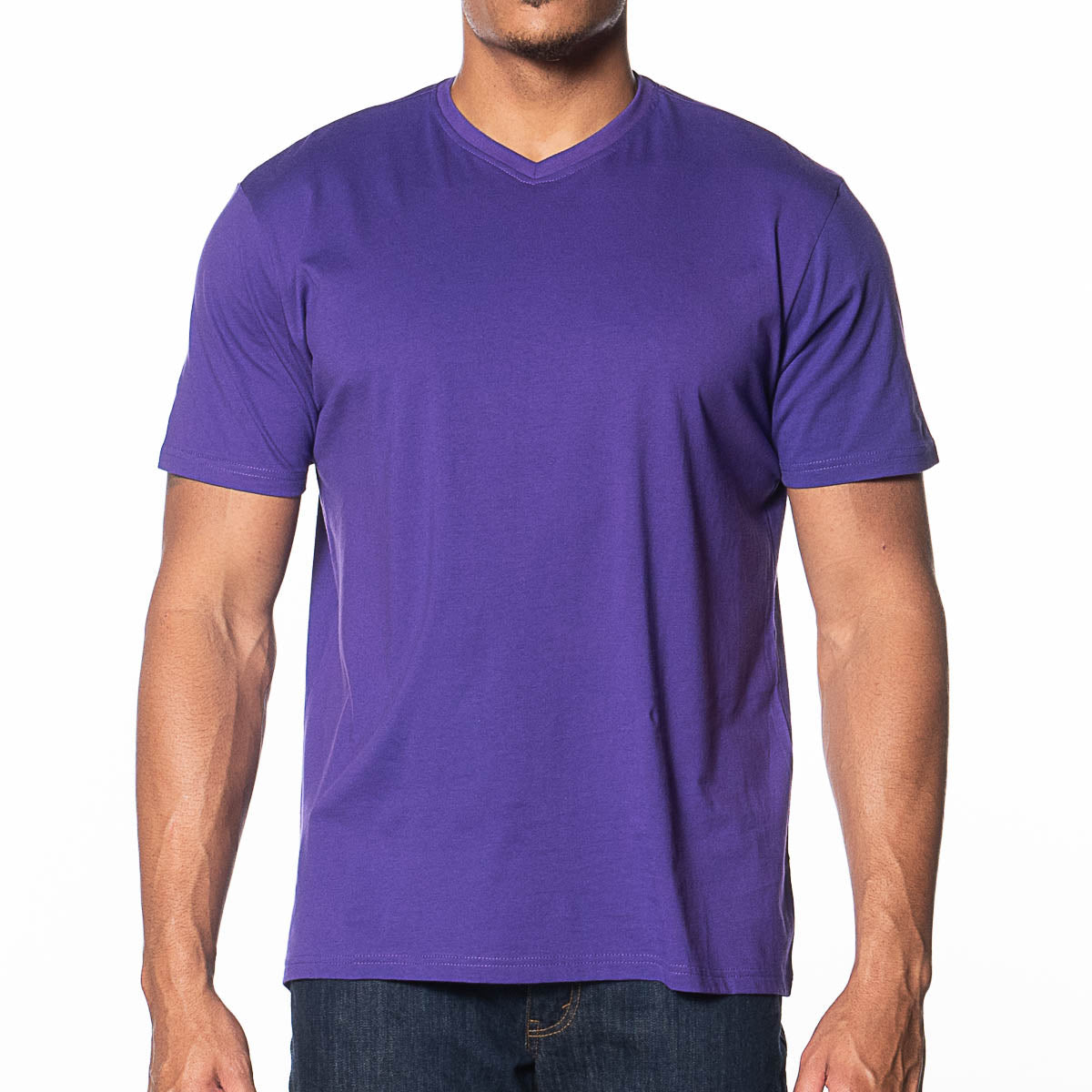 Fitted Vee Neck T-Shirt - Colors