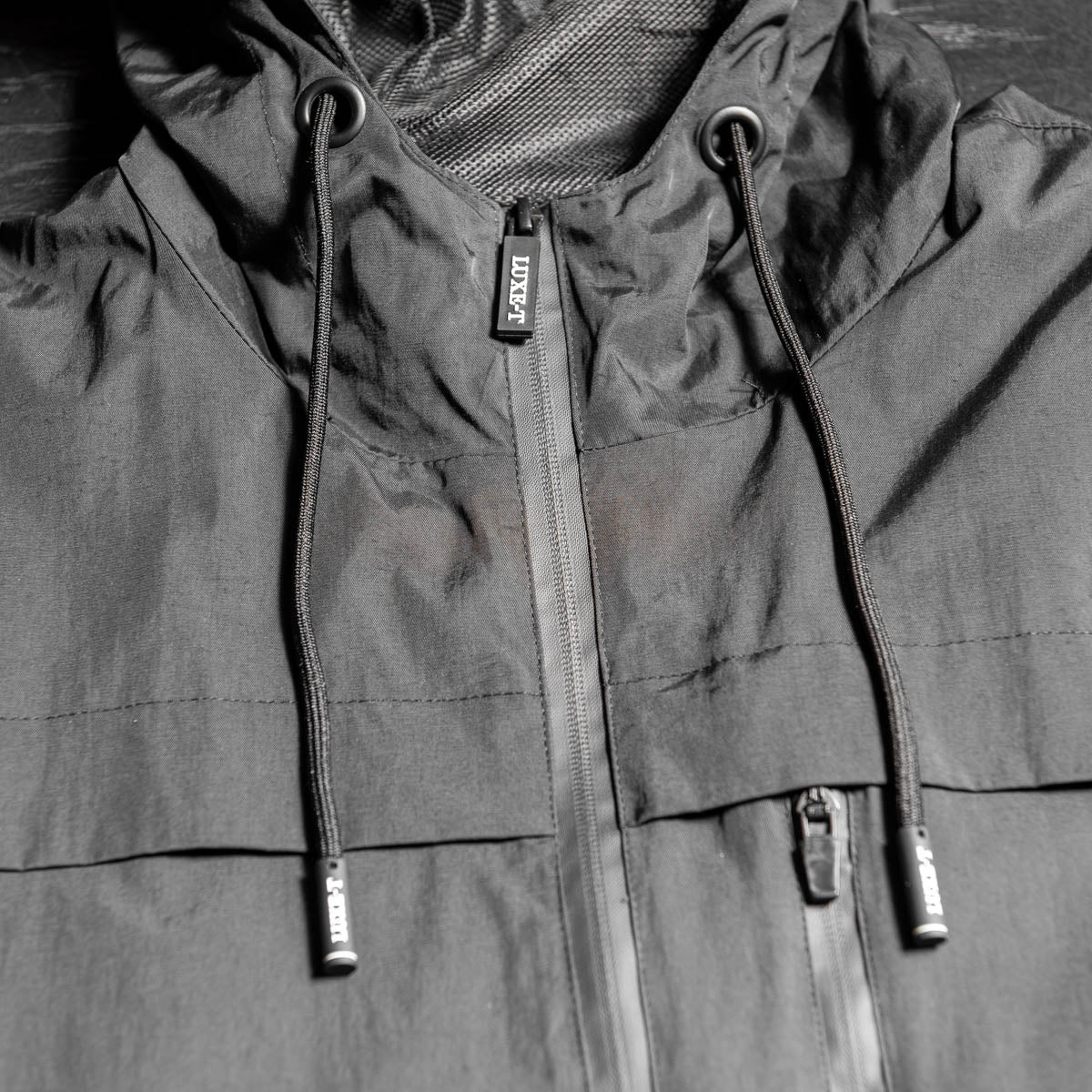 Full Zip Nylon Hooded Jacket