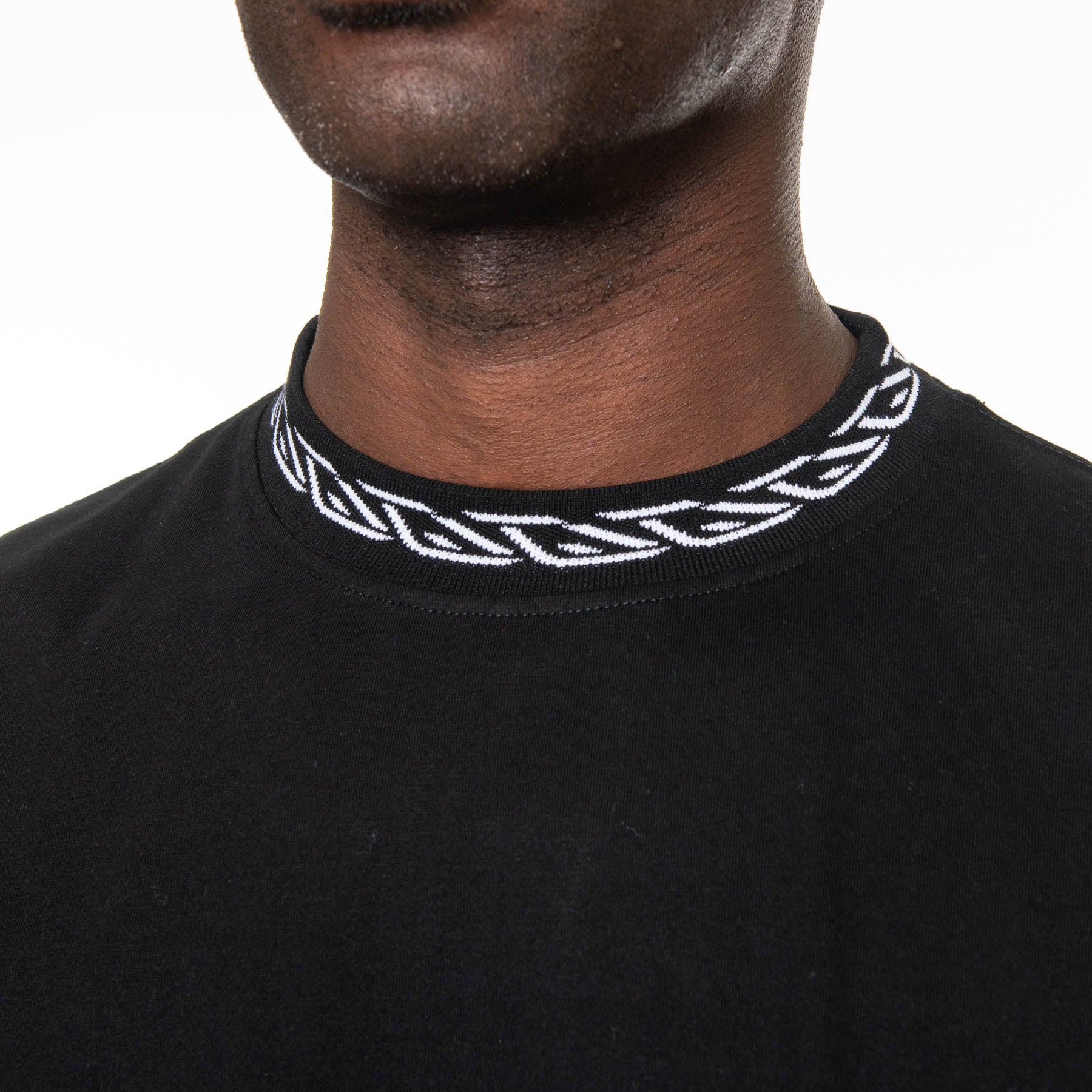 Luxe-T Men's Chain Collar T-Shirt White / 5X