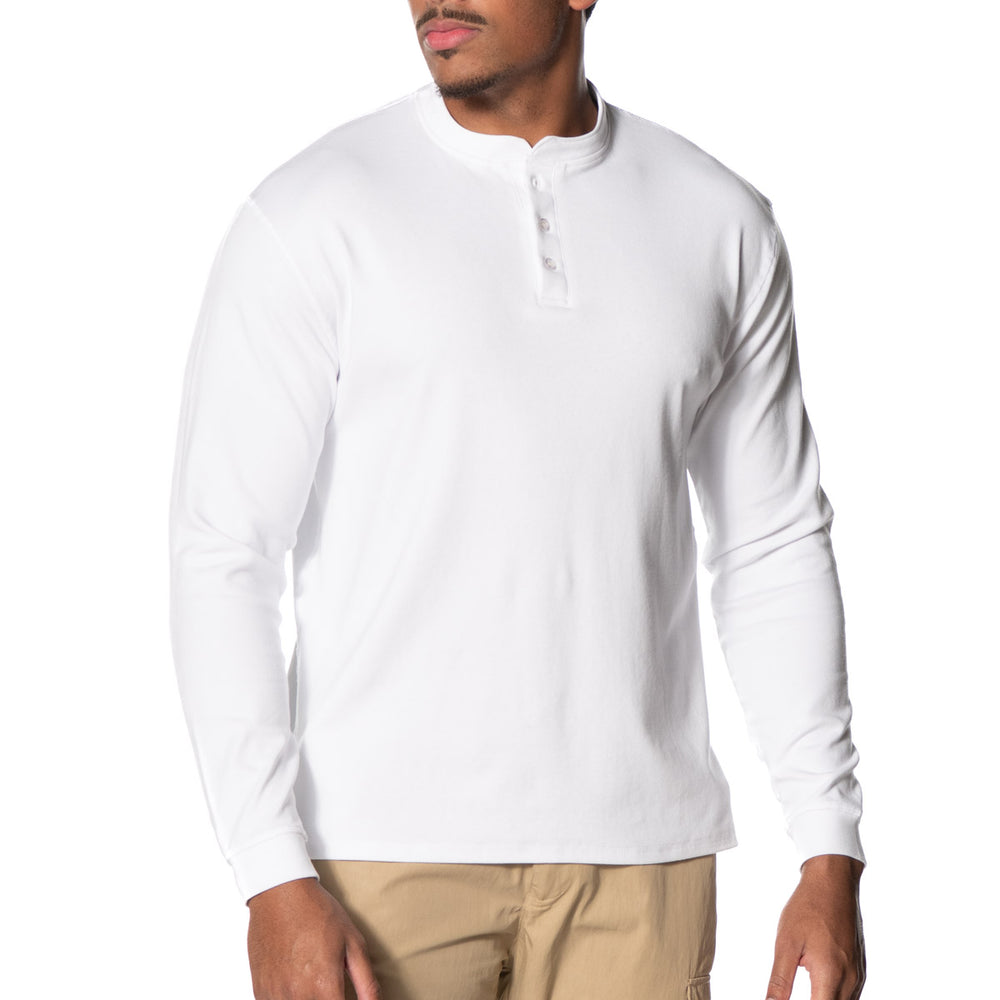 Henley Shirt Long Sleeve - Powder Blue